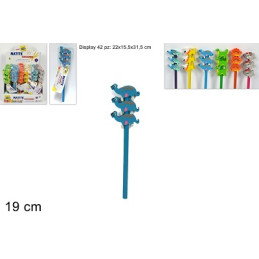 Matita con 3 gomme Animali