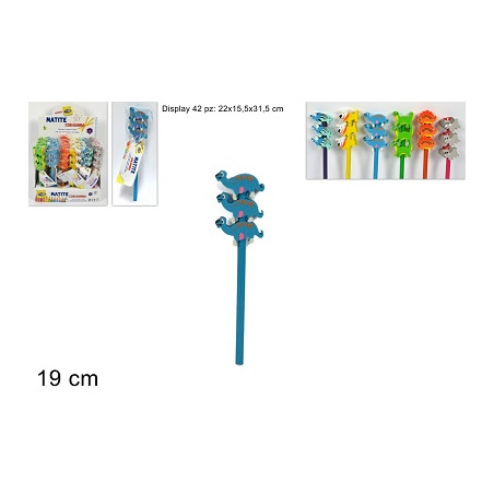 Matita con 3 gomme Animali