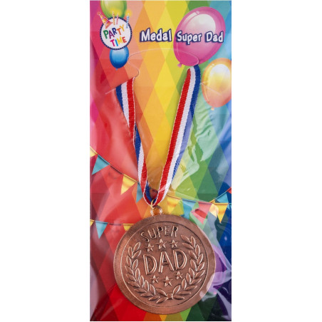 Medaglia Bronzo Super Papa' con collana