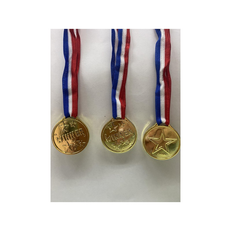 Medaglia Oro con collana (cf. 3 pz)
