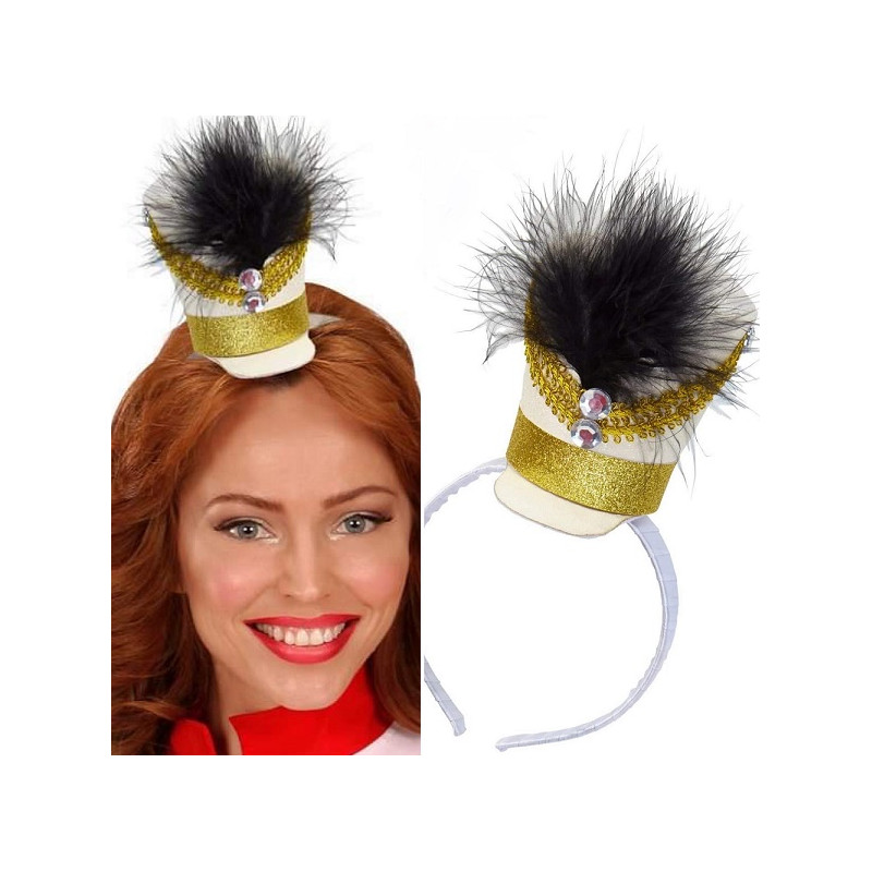 Mini Cappello Majorette Bianco con cerchietto