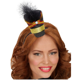 Mini Cappello Majorette Nero con cerchietto