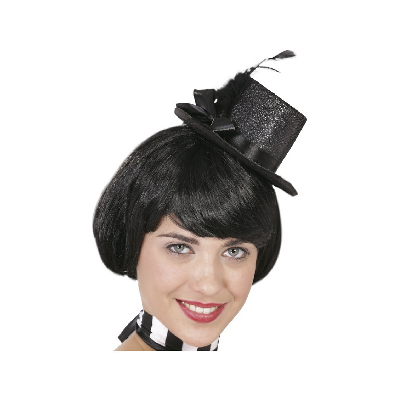 Mini Cilindro Nero Lame' con elastico