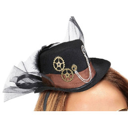 Mini Cilindro Steampunk con cerchietto