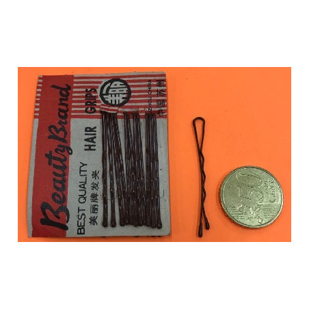 Molletta Marrone per capelli (cf. 12 pz)