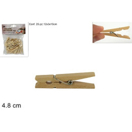 Molletta per Decoupage in legno 4,8 cm (cf. 25 pz)