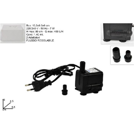 Motorino acqua per fontana 7 watt flusso regolabile HK-377