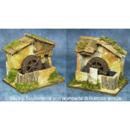 Mulino a acqua con motorino 18x14x16 cm