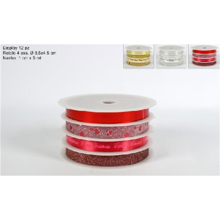 Nastro 1 cm x 5 mt (cf. 4 pz) - 3 col ass