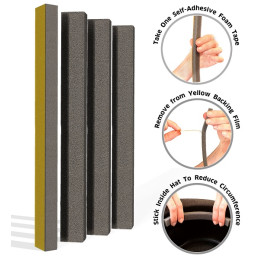 Nastro Adesivo in schiuma di lattice per riduzione cappelli (cf. 4 pz)