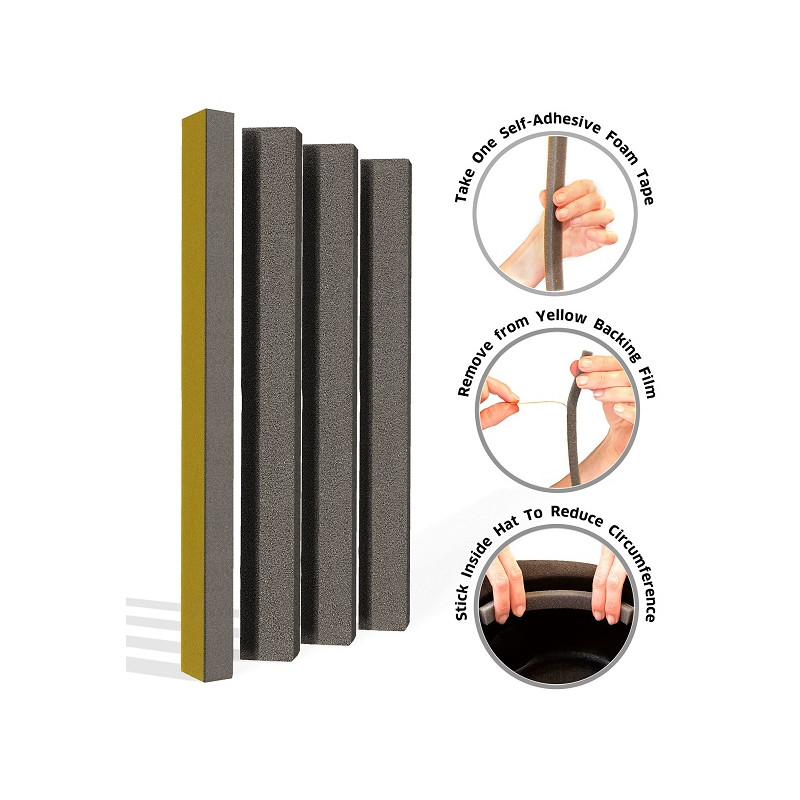 Nastro Adesivo in schiuma di lattice per riduzione cappelli (cf. 4 pz)