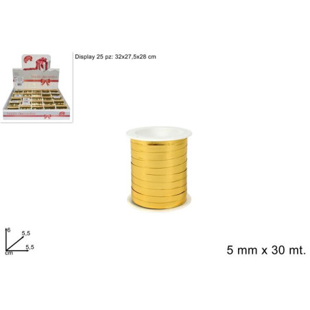 Nastro Oro Metallizzato 5 mm x 30 mt