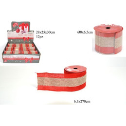 Nastro Rosso Juta 6 x 270 cm