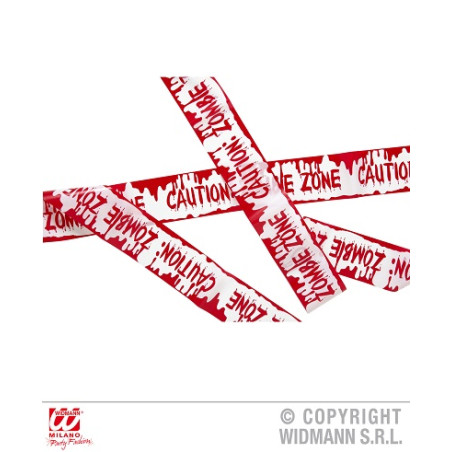 Nastro Zombi Zone Rosso 7,2 mt