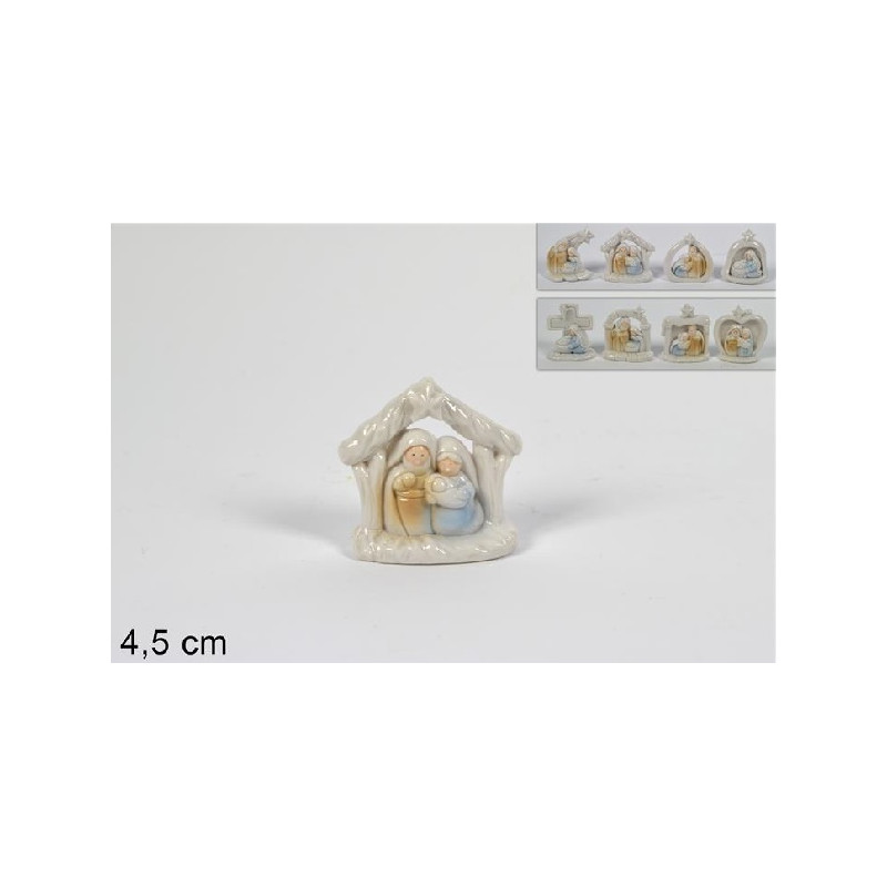 Nativita' Mini 4,5 cm - 8 mod ass in ceramica