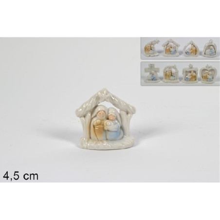 Nativita' Mini 4,5 cm - 8 mod ass in ceramica