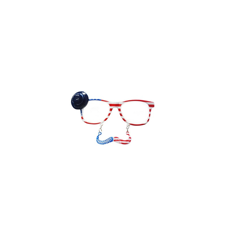 Occhiali America con baffi