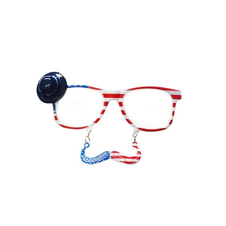 Occhiali America con baffi