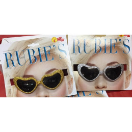 Occhiali Cuore con Glitter - 3 col ass