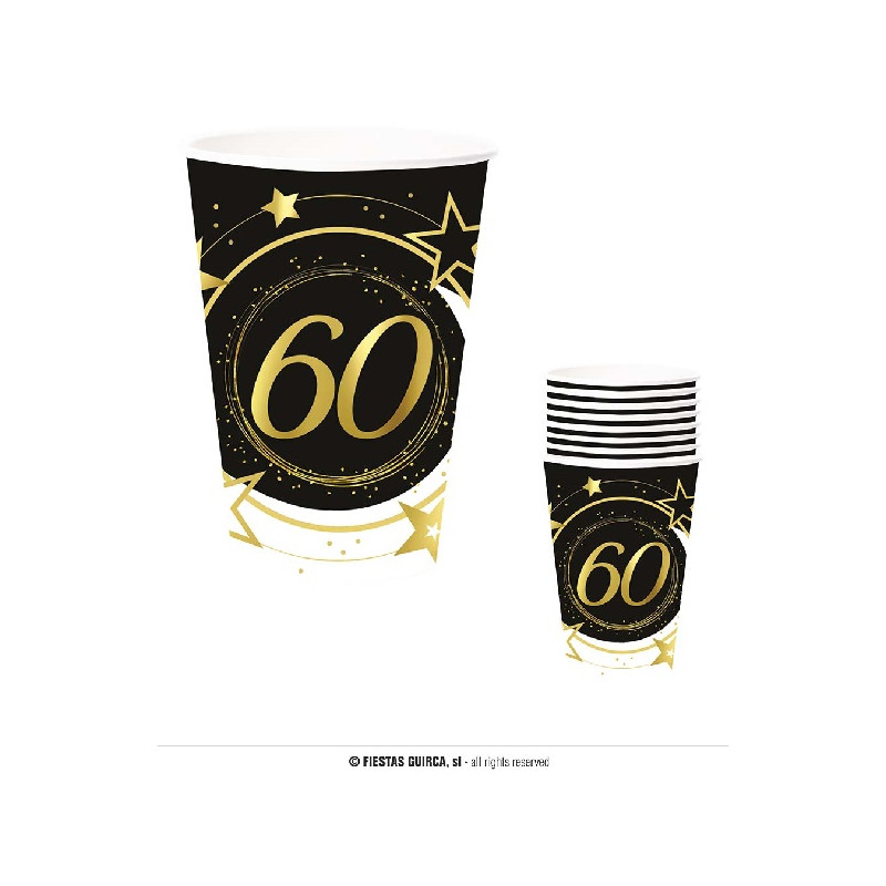 Bicchieri 60 Anni 9 cm 240 ml (cf. 6 pz)