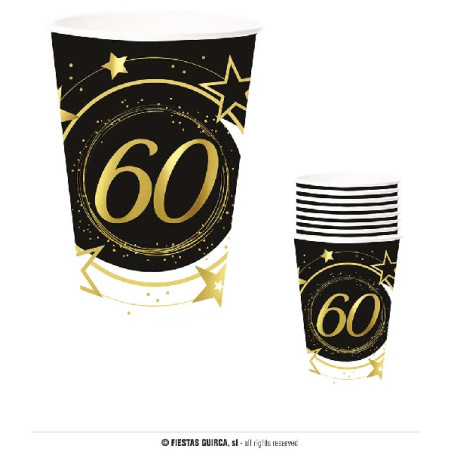 Bicchieri 60 Anni 9 cm 240 ml (cf. 6 pz)