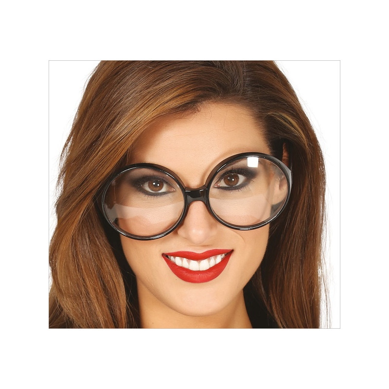 Occhiali Tondi Neri Grandi con lenti