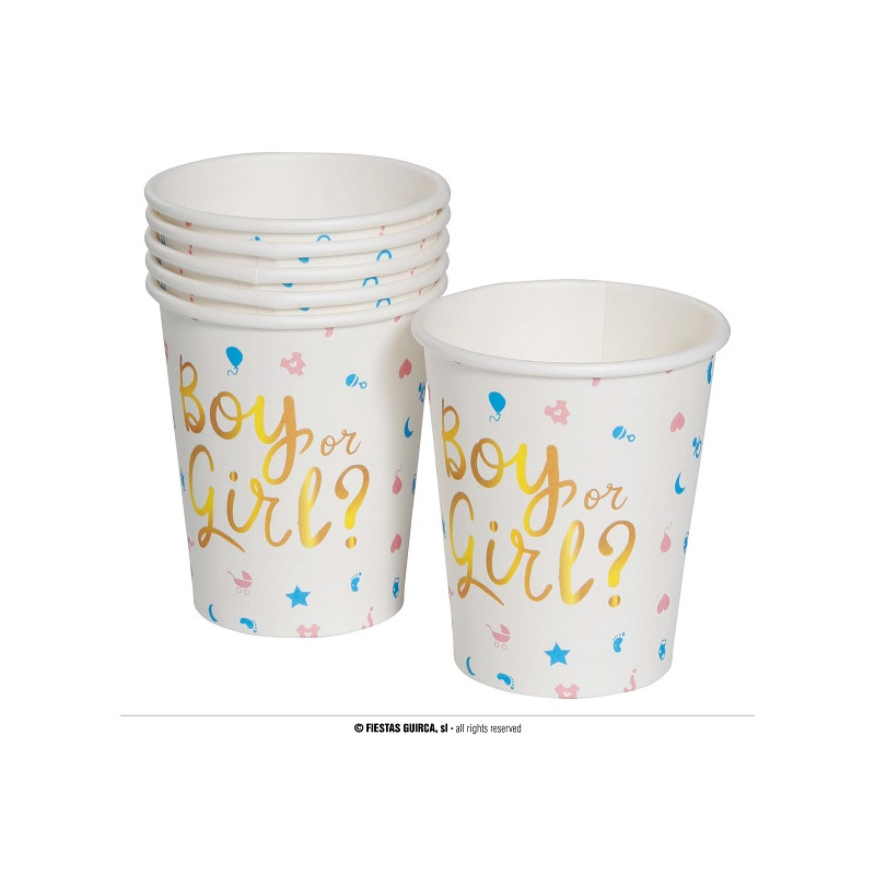 Bicchieri Boy or Girl 9 cm 240 ml (cf. 6 pz)