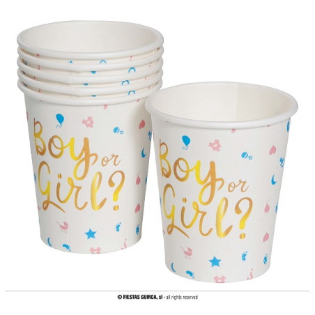 Bicchieri Boy or Girl 9 cm 240 ml (cf. 6 pz)
