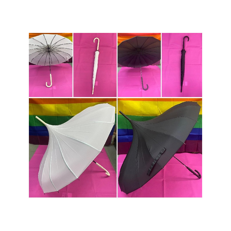 Ombrello Bianco e Nero 55 cm