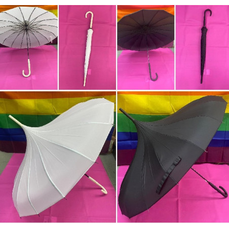 Ombrello Bianco e Nero 55 cm