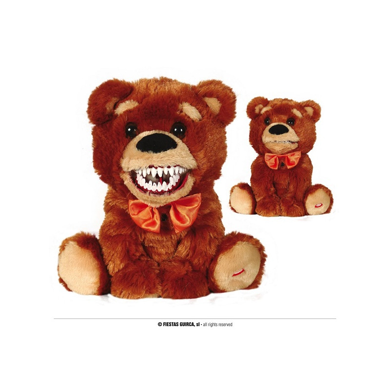 Orso horror con suono e movimento 25 cm