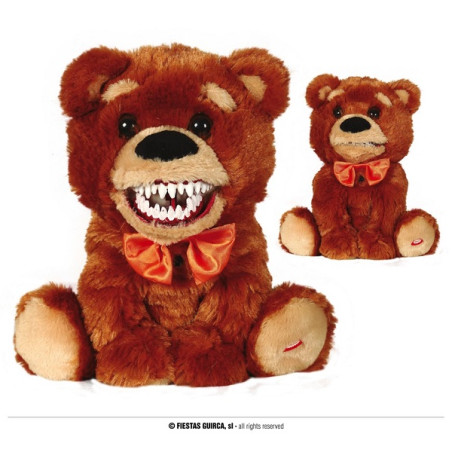 Orso horror con suono e movimento 25 cm