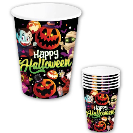 Bicchieri Happy Halloween 240 ml - 9 cm (cf. 6 pz)