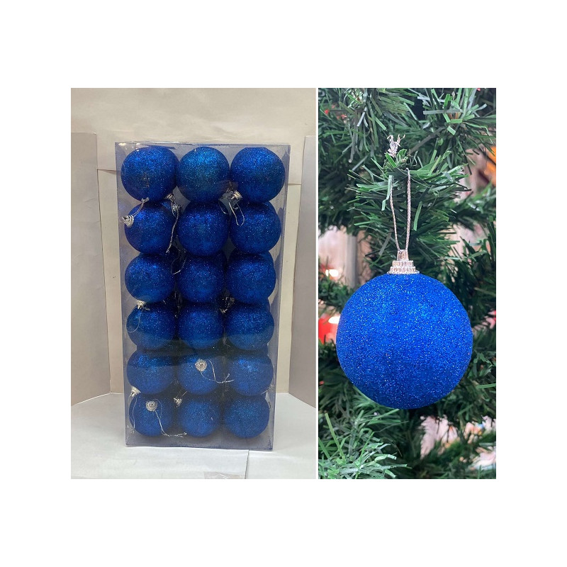 Palla 6 cm Blu' Glitter (cf. 36 pz)