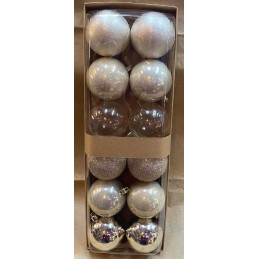 Palla 8 cm Beige/Champagne Misto (cf. 12 pz)