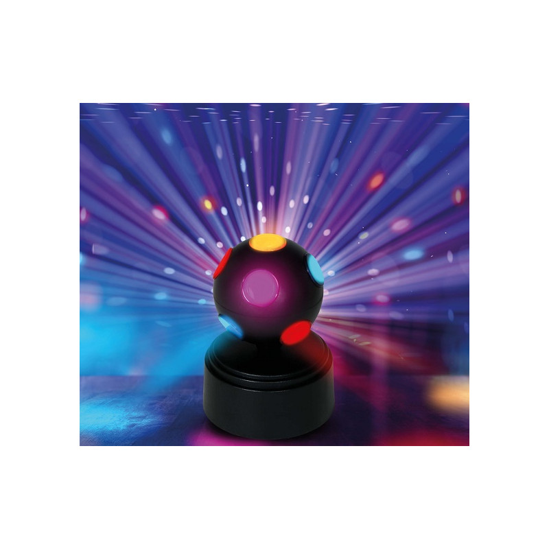 Palla da Discoteca con base e led a batteria 9x9x12 cm