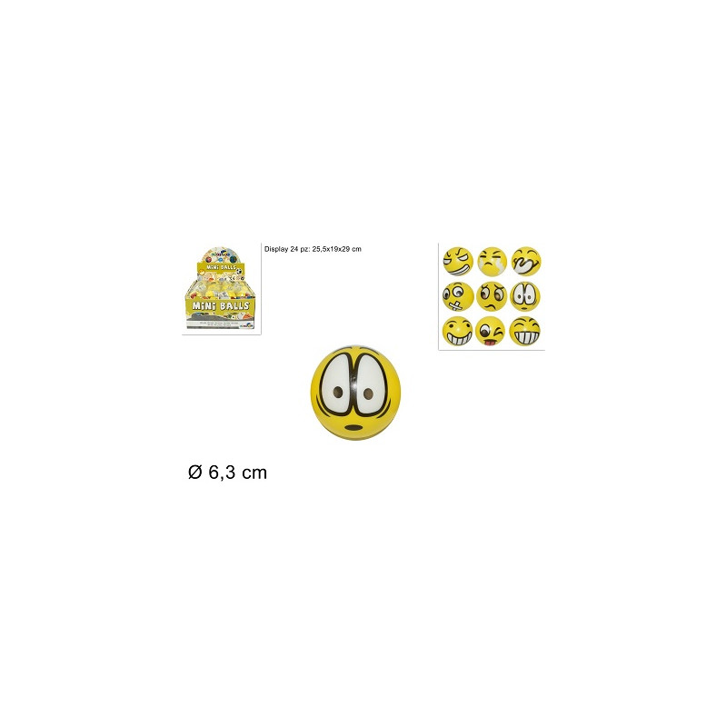 Palla Emoticon in Spugna 6,3 cm