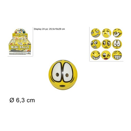 Palla Emoticon in Spugna 6,3 cm
