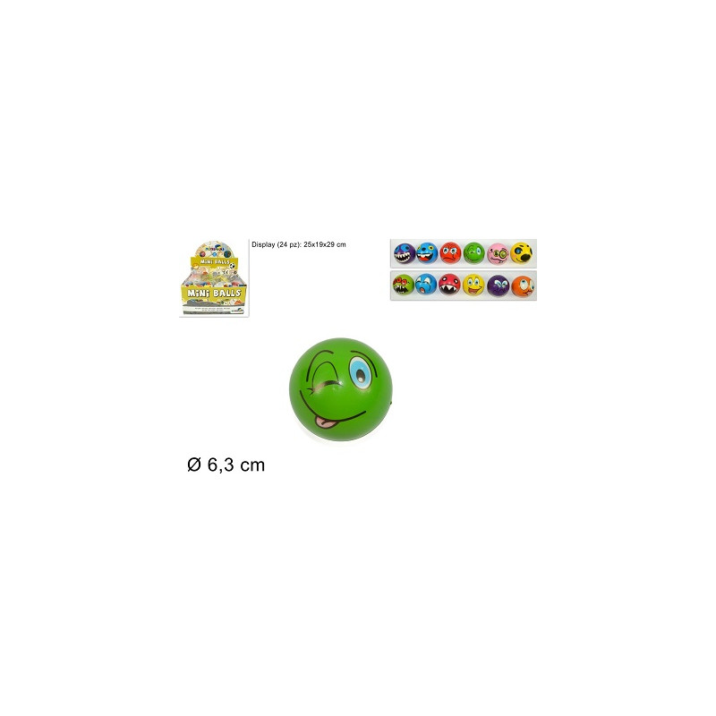 Palla Emoticon in Spugna 6,3 cm