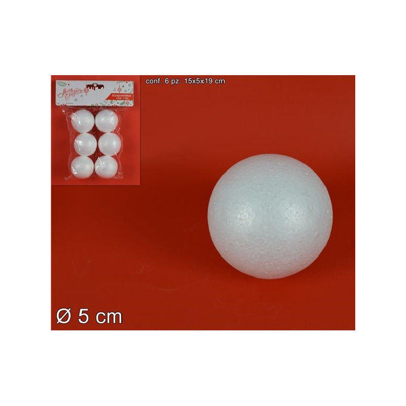 PALLA in polistirolo 5 cm (cf. 6 pz )