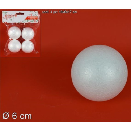 PALLA in polistirolo 6 cm (cf. 4 pz)