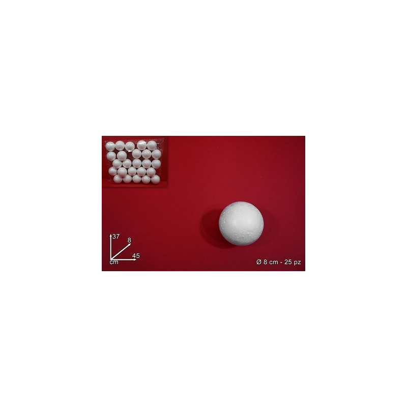 PALLA in polistirolo 8 cm (cf. 25 pz)
