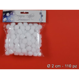 Pallina Ovatta 2 cm (cf. 110 pz)
