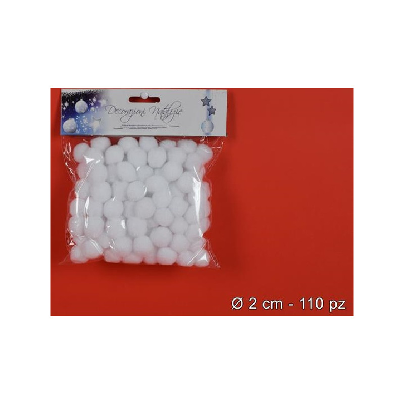 Pallina Ovatta 2 cm (cf. 110 pz)