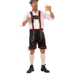 Pantalone BAVARESE (LEDERHOSEN) in similpelle - Tg L 52/54