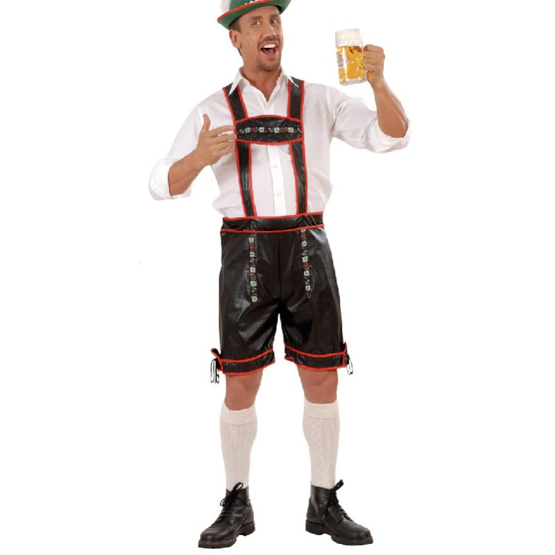 Pantalone BAVARESE (LEDERHOSEN) in similpelle - Tg L 52/54
