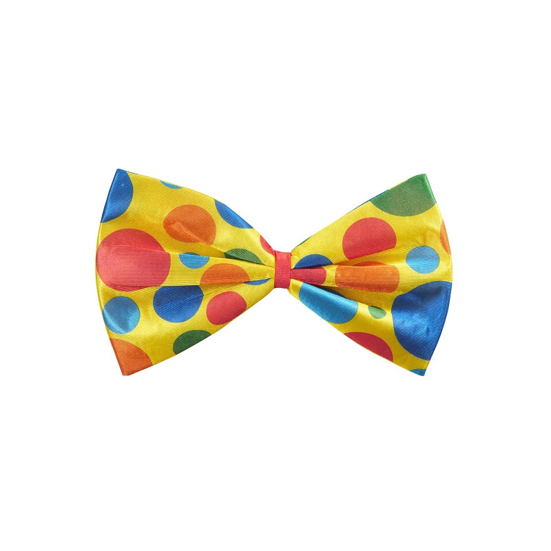 Papillon Clown Maxi Giallo con pois