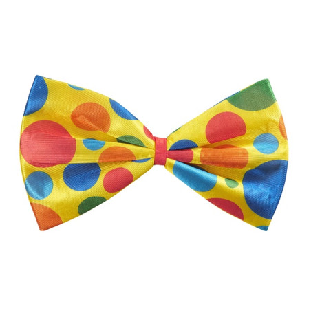 Papillon Clown Maxi Giallo con pois