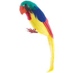 Pappagallo in piume 30 cm