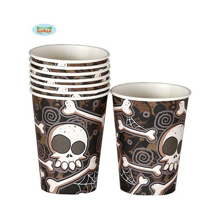 Bicchieri Teschi Pirata 10 cm (cf. 8 pz)